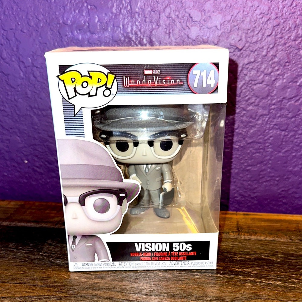 Vision 50's Black & White Pop #714 Funko WandaVision Marvel Studios 2021